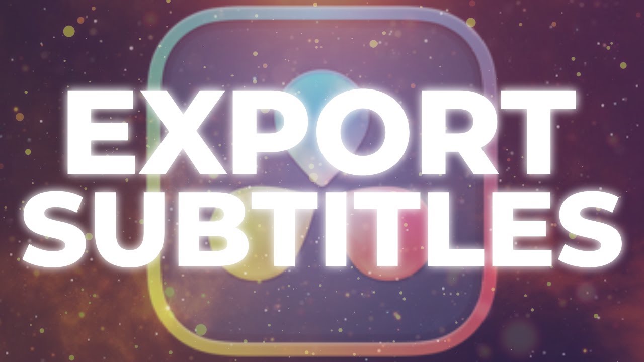 How To EXPORT SUBTITLES In Davinci Resolve Tutorial