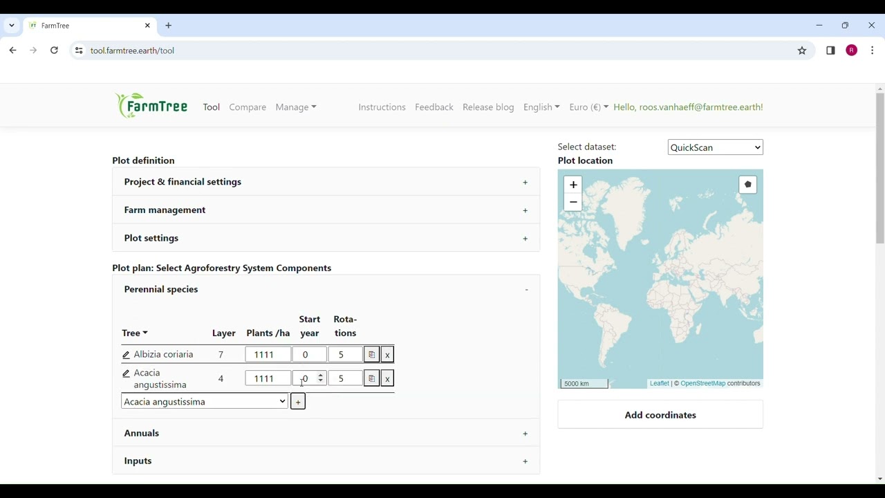 User instruction video - Planting density