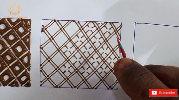 mehandi Tutorial, filler elements for intricate mehndi design | Learn Grid/Netting Patterns |