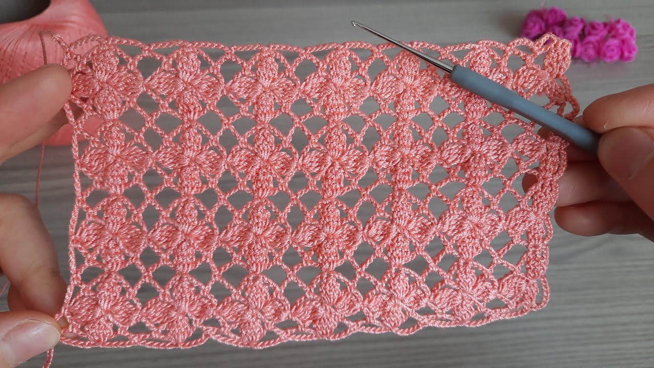 SUPERB floral crochet knitting pattern lace making, stepbystep