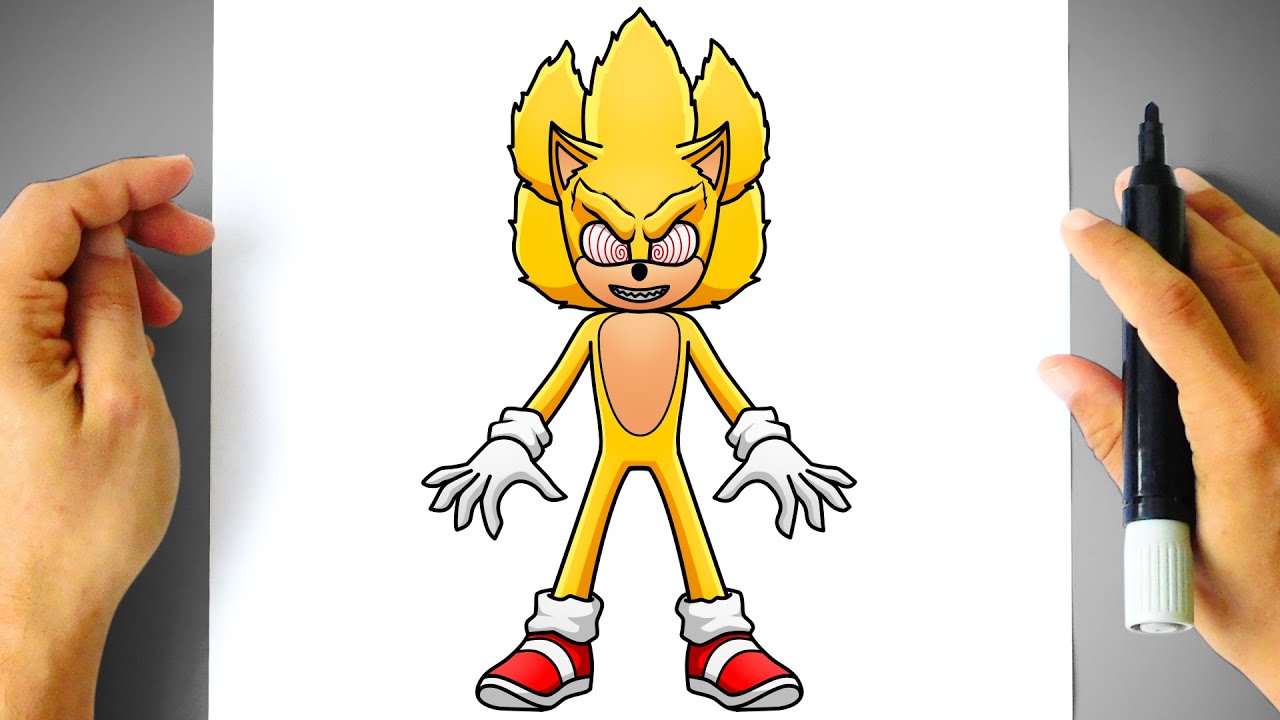 Como DESENHAR SUPER SONIC do Filme - Cómo DIBUJAR a SUPER SONIC de