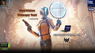 Timespy Test Scores for Acer Predator Helios Neo 14 RTX4070 Laptop Core Ultra 7 155H 16GB 6400MT RAM screenshot 2