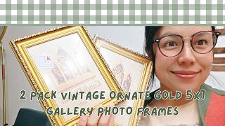 Ornate Vintage Gold 5x7 Picture Frame Set