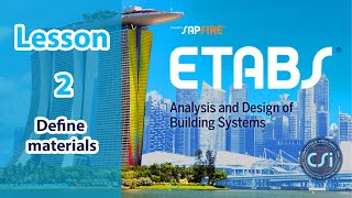 ETABS tutorial 2: Define materials