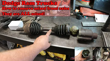 How to remove seized front CV Axles on Dodge Ram Trucks - Easy trick no matter how rusted in place!