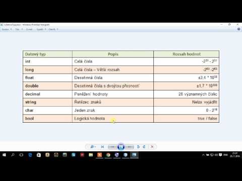 Programovací jazyk Java - 5 - Proměnné = Variables