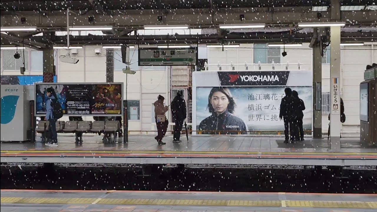 【❄雪降るなか】JR埼京線 池袋〜板橋間、右側車窓  2026.3.10