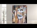 Very Easy Abstract Flowers Acrylic painting  for beginners / Realtime  /step by step / MariArtHome