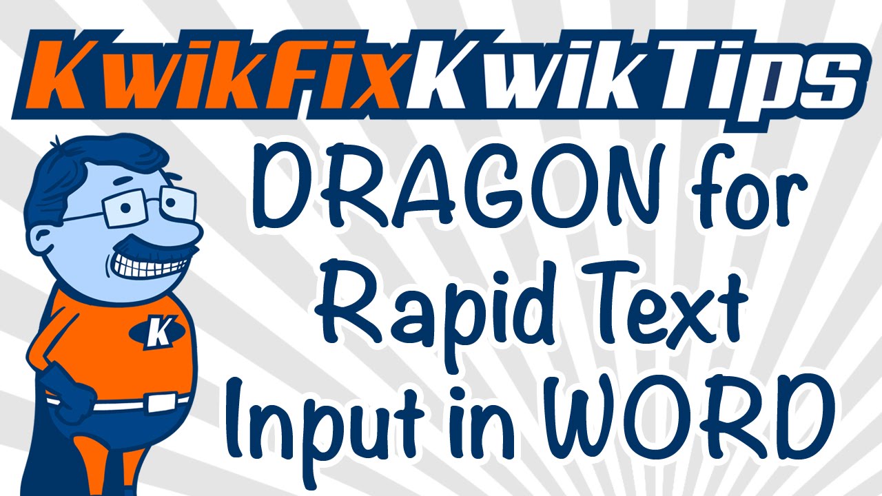 DRAGON for Rapid Text Input in WORD