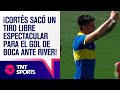 ¡CORTÉS sacó un TIRO LIBRE ESPECTACULAR y metió el SEGUNDO de BOCA ante RIVER en el SUPERCLÁSICO! ⚽🔥