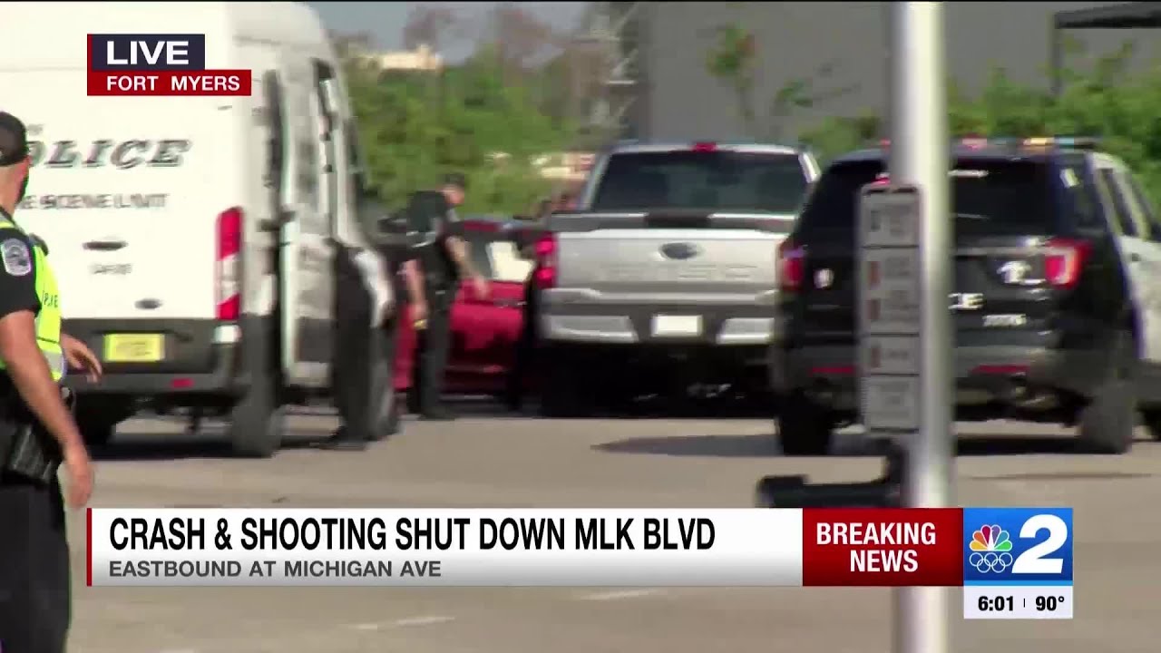 Fort Myers police investigate shooting after crash on MLK Blvd - YouTube