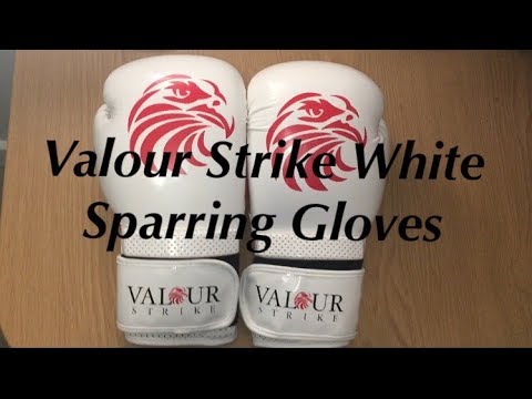 A look at the Valour Strike White Boxing Gloves 