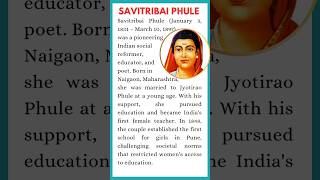 Savitribai Phule  A Short Biography  Indias First Female Teacher