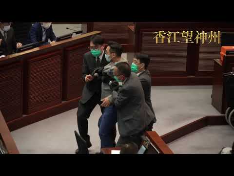 立法會內會5.18泛民建制再激戰 楊岳橋遭保安驅趕
