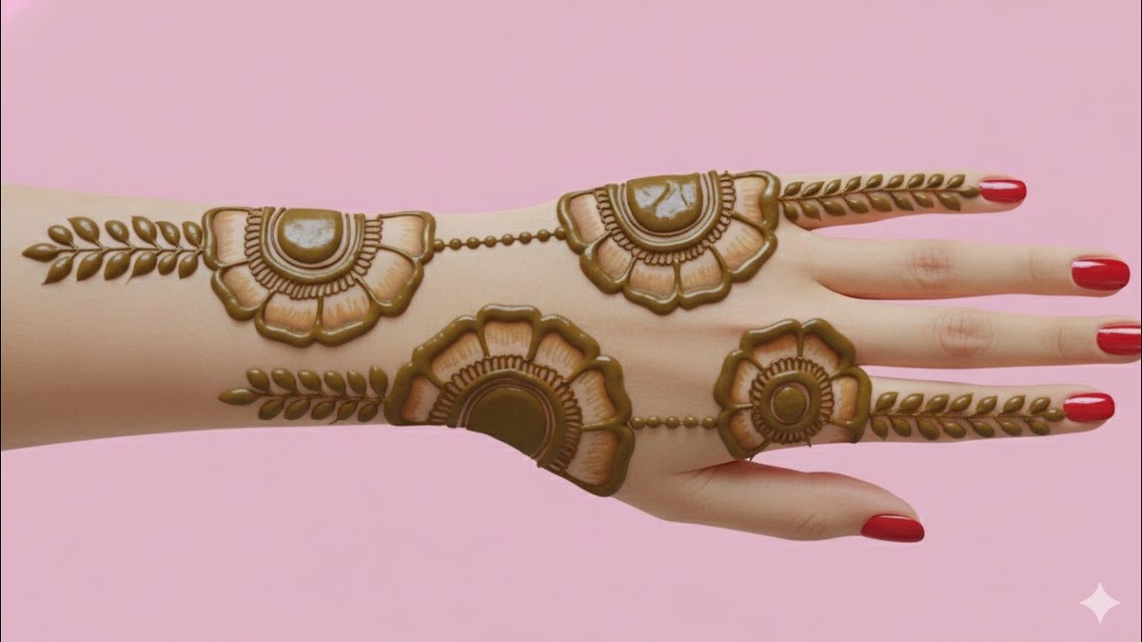 Beautiful flower mehndi design।new flower hand mehndi design।mehndi ka design।simple mehndi design।।
