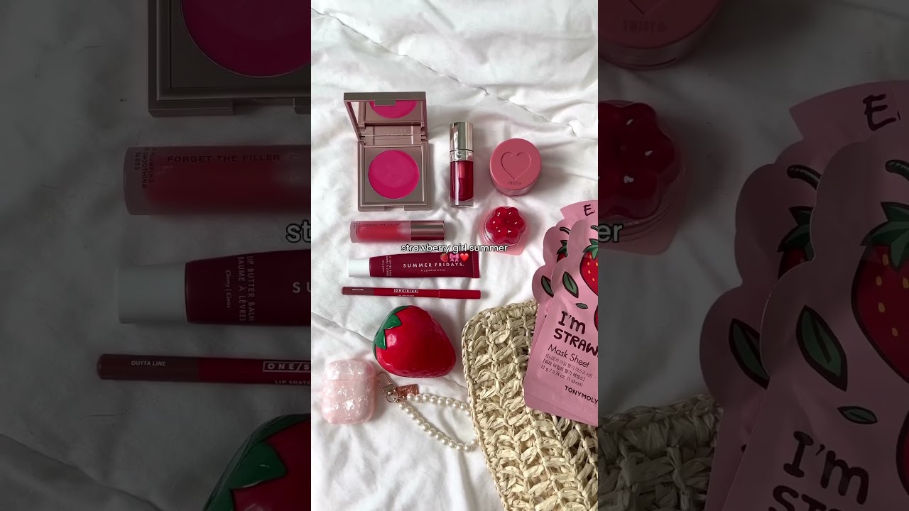 The strawberry is a hand cream from Tony Moly 🍓 