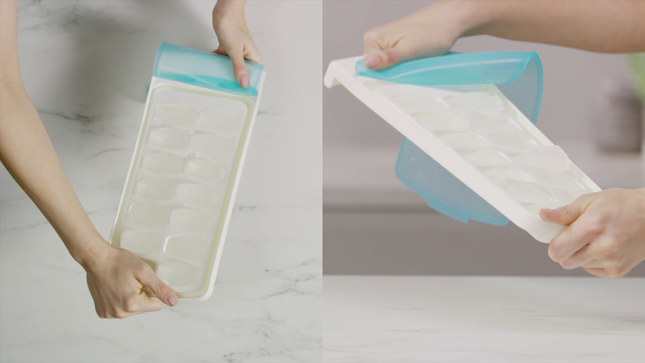 OXO No-Spill Ice Cube Tray - YouTube