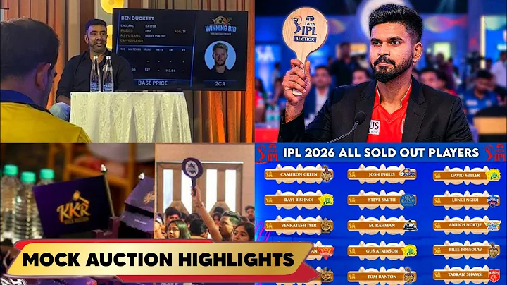 IPL 2026 Mock Auction LIVE | IPL 2026 Mock Auction by R Ashwin Full Highlights | IPL 2026 Auction