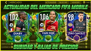 ¡ACTUALIDAD DEL MERCADO DE FIFA MOBILE 21! - NUEVOS BAJONES Y SUBIDAS DE PRECIOS EN CARTAS CHETADAS