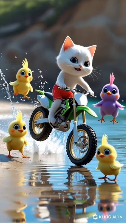 NAIK MOTOR TRAIL BARENG CUTE KITTEN #ayampelangi #ayamwarnawarni #cat #kucinglucu #anakkucing