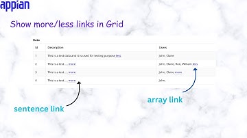 Show more & less button with Appian | Add links in read only grid | Appian Tutorials