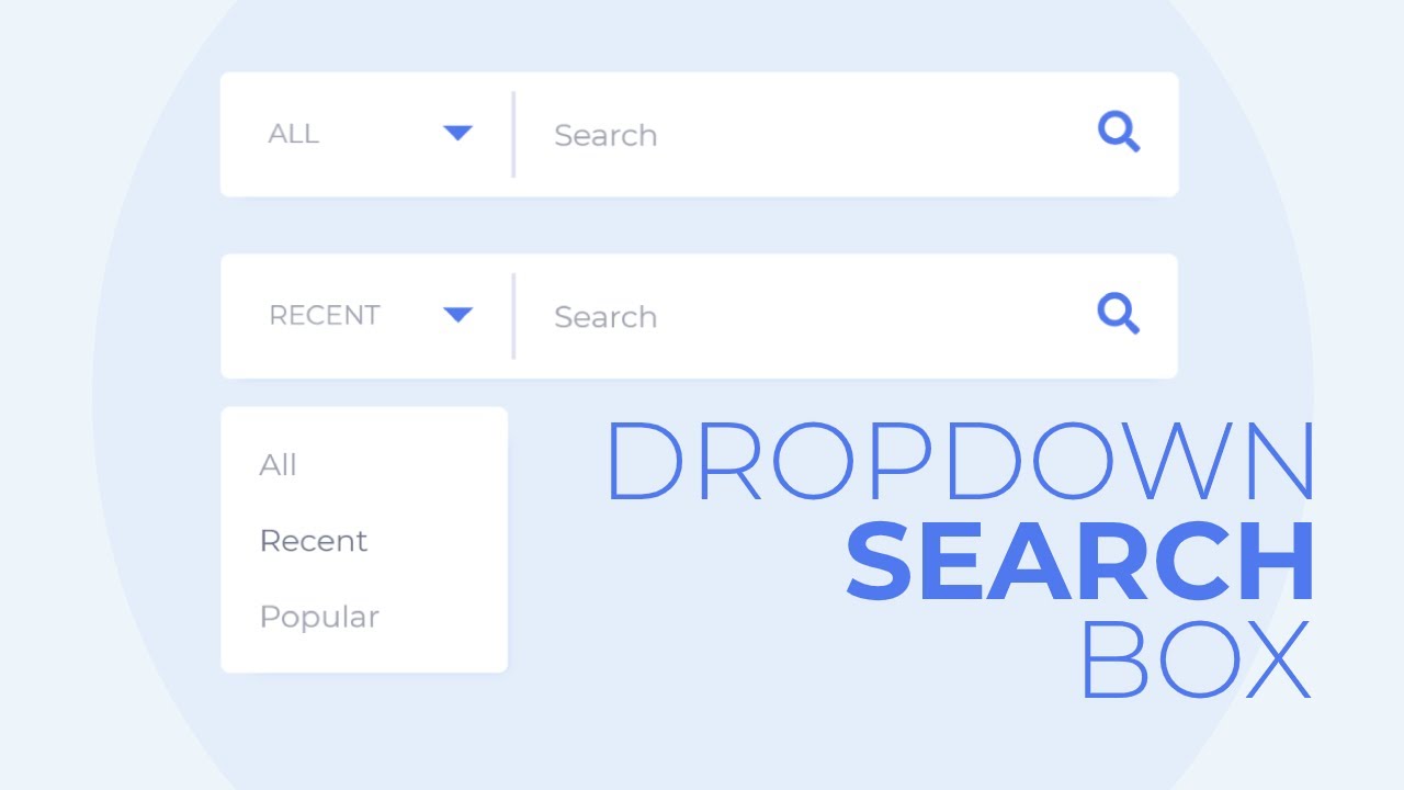 How To Create The Dropdown Search Box Using Html Css And Jquery Css Riset
