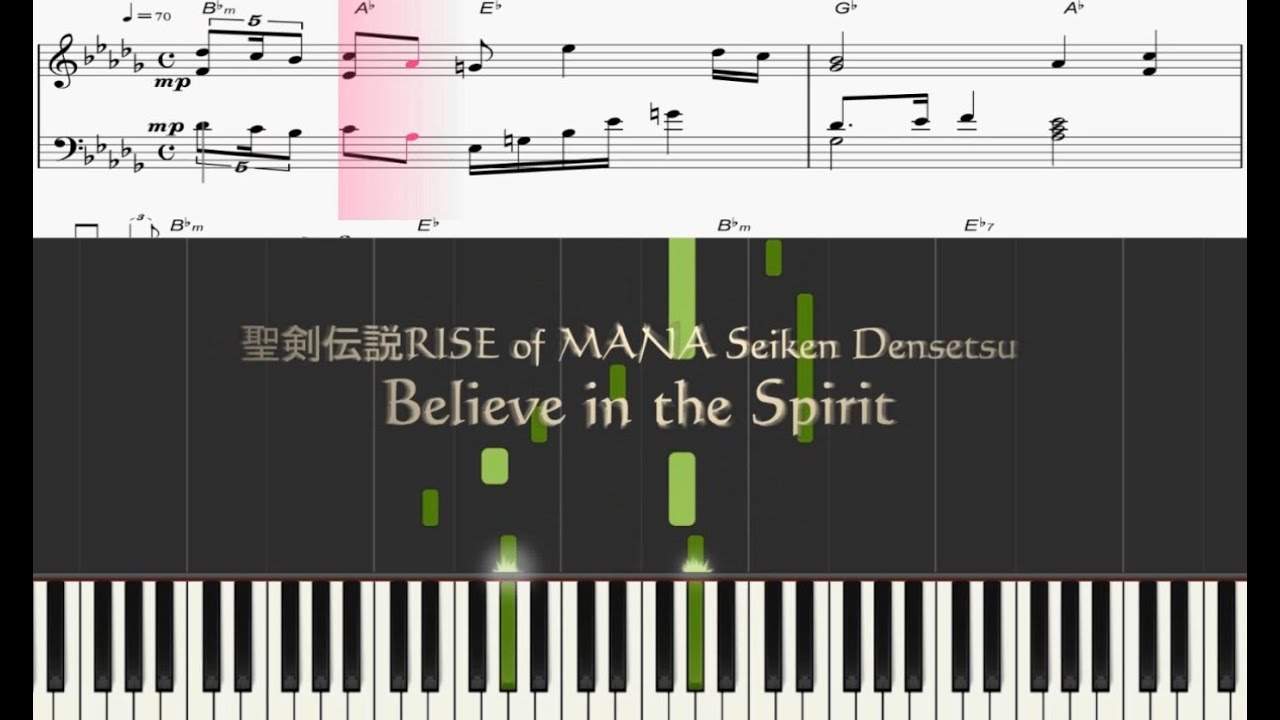 Piano】Believe in the Spirit（聖剣伝説RISE of MANA Seiken Densetsu 