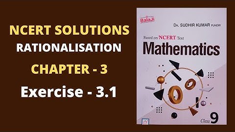 Class 9/Ex-3.1/Rationalisation/Shri Balaji Publications/Dr. Sudhir Kumar Pundir/NCERT solutions/JEZ