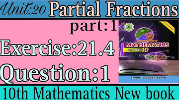 Unit 21 ex 21.4 Q 1 | class 10th maths new book | unit no 21