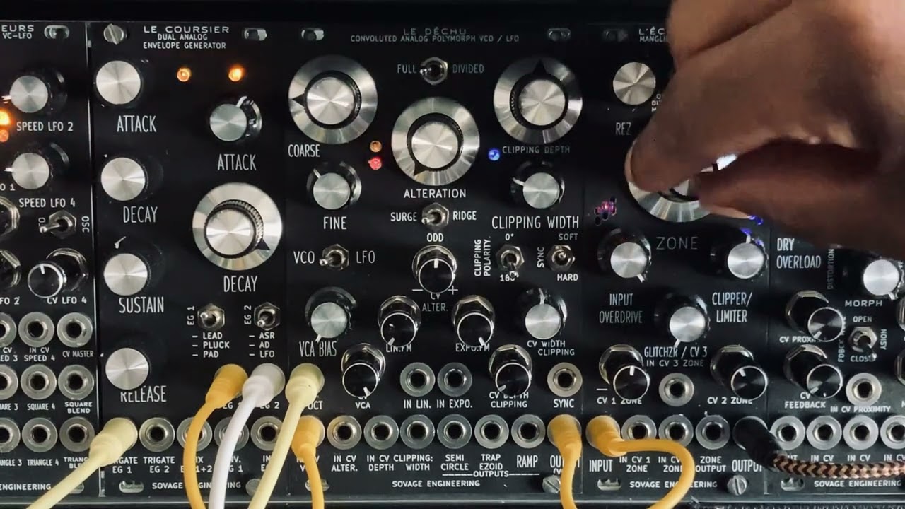 TWEAKING : "L'ECORCHEUR" solo + no CV /// SOVAGE ENGINEERING /// Eurorack distortion filter