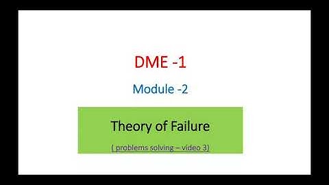 DME 1,  Module 2,  problems solving & fatigue limit ( 18/09/2020)