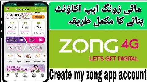 My zong app account banane ka tarika | Create zong app account 2024