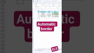 auto borders #excel #exceltraining #exceltutorial #exceltips #exceltricks