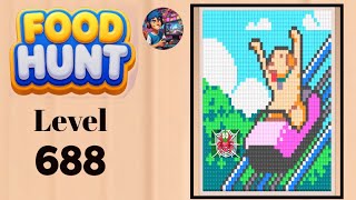 Food hunt pixel puzzle level 688 solution and walkthrough for gameplay 