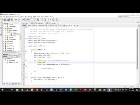 Awt (Closing) program in Java Netbeans