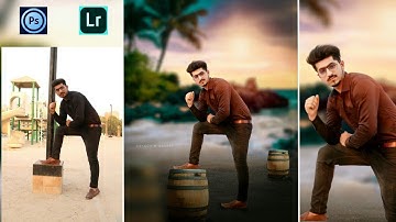 Photoshop Touch manipulation | How to change background in ps touch & lightroom Colour Effect Edit