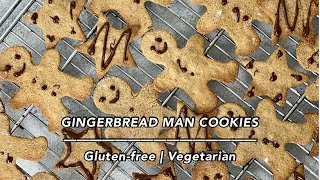 GINGERBREAD MAN COOKIES | Gluten-free | Vegetarian