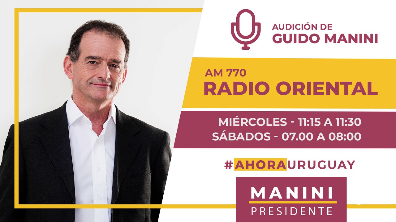 Audición radial Guido Manini Ríos 15 de mayo.