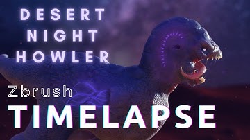 Zbrush Timelapse, Desert Night Howler.