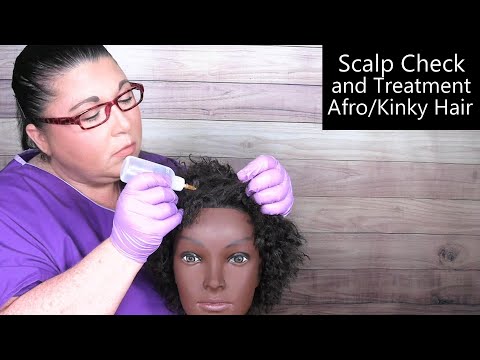 ASMR Scalp Check and Treatment, Gloves, Scalp Massage, Afro/Kinky Hair, 4c, Scalp Care Clinic RP