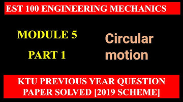 KTU Engineering Mechanics | module 5 | Previous University Question Paper Solutions | part1