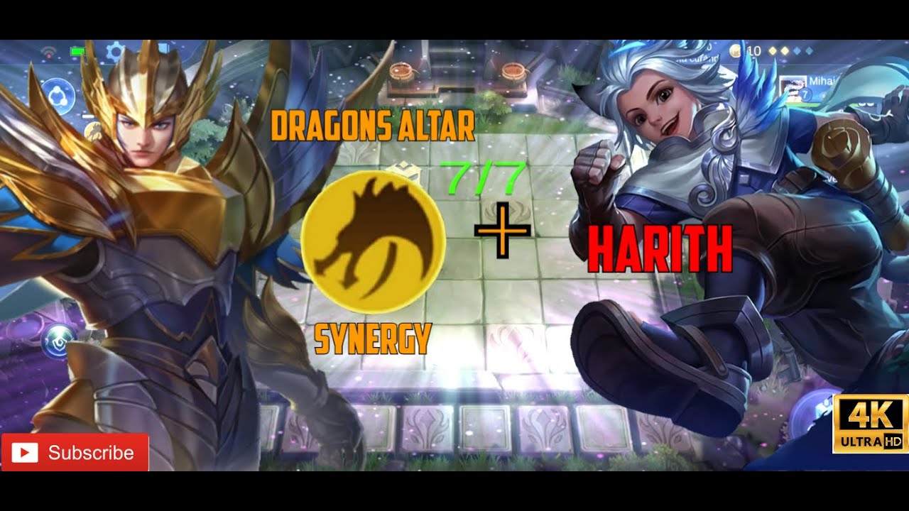 4k MAGIC CHESS Dragons Altar Synergy plus Harith | Eroi full 3 stele!!! Mobile Legends!