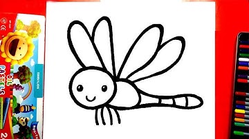 Vẽ con chuồn chuồn đơn giản | Cách vẽ con chuồn chuồn cute