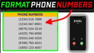 How to Format Phone Numbers in Excel FAST!