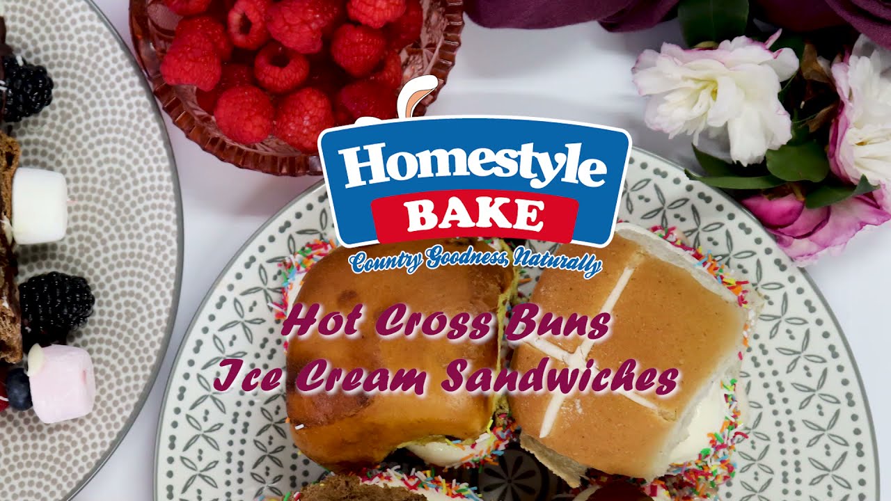 Hot Cross Bun Ice Cream Sandwich Tutorial