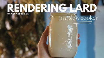 Rendering Lard in a Slow Cooker - the Easy Way