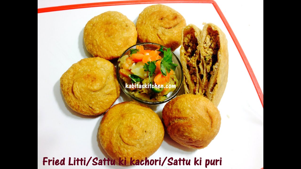 Fried Sattu Litti Chokha