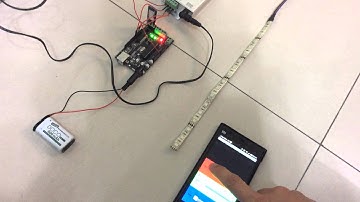 手機遙控彩色LED燈條= RGB LED Strip + Bluetooth + Arduino + RGB Amplifier + Android