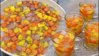 FRUIT COCKTAIL ICE BUL BUL ICE, AN OLD-SCHOOLS DRINK THAT IS REFRESHING AND DELICIOUS