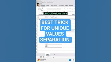 How to extract unique data #excel #exceltips #exceltricks #shorts  #microsoft #exceltutorial #unique